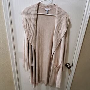 ISAAC Mizrah long shawl collar‎ cardigan coatigan 1X